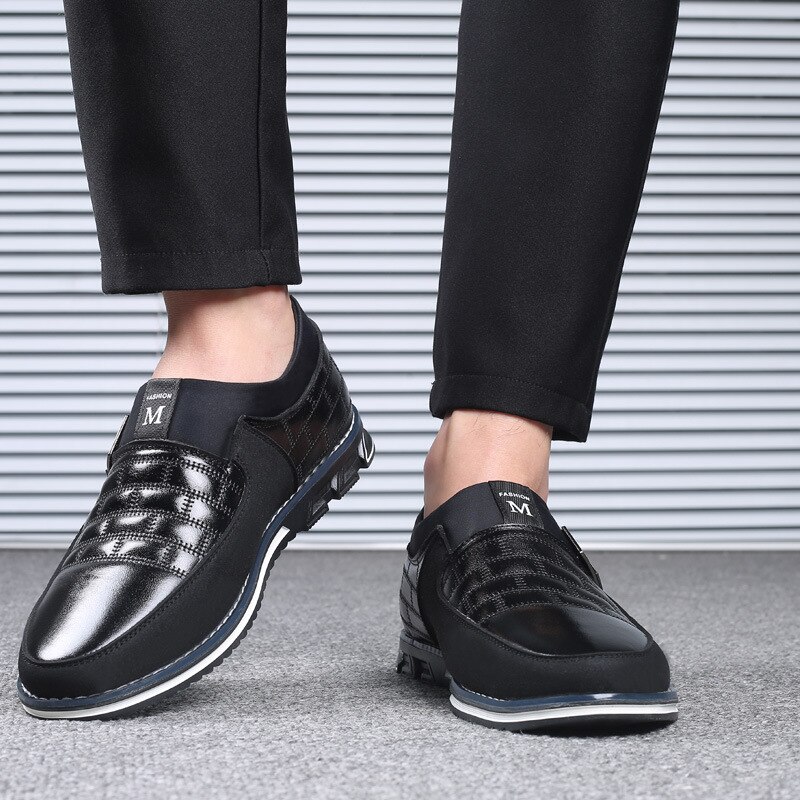 XPAY Genuine Leather Men Casual Shoes Brand 2019 Mens Loafers Moccasins Breathable Slip on Black Driving Shoes 38-46 image 6