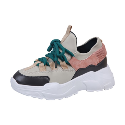 Women's Chunky Sneakers Thick Bottom Platform Vulcanize Shoes Breathable Casual Running Shoe for Woman Female image 3