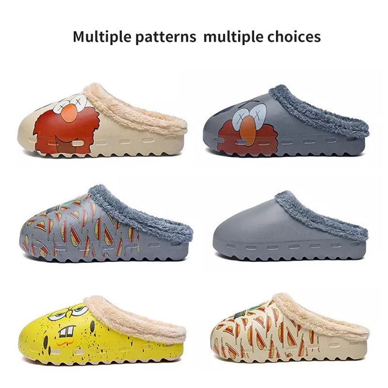EVA Winter Leisure Home Women Shoes Non-Slip Warm Simple Slippers Thick Sole Waterproof Household Chaussures For Men image 5