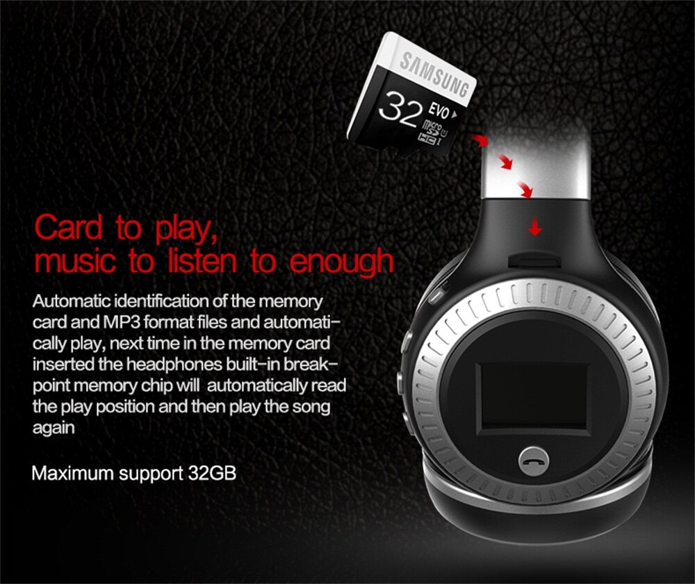 ZEALOT B19 Wireless Headphones with FM Radio 4