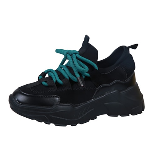 Women's Chunky Sneakers Thick Bottom Platform Vulcanize Shoes Breathable Casual Running Shoe for Woman Female
