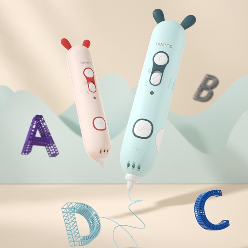 Beiens 3D Pen Creativity DIY Printing Pen Early Educational Drawing Toys ABS Filament Kids Design