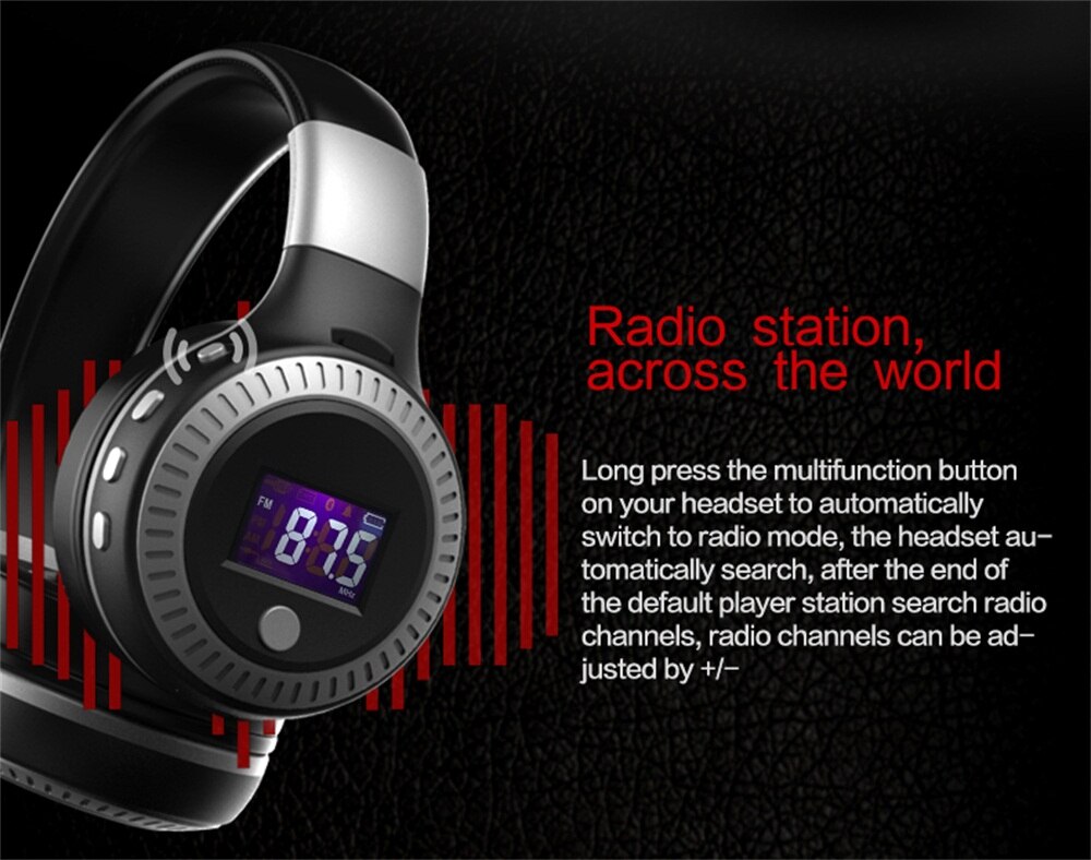 ZEALOT B19 Wireless Headphones with FM Radio 3