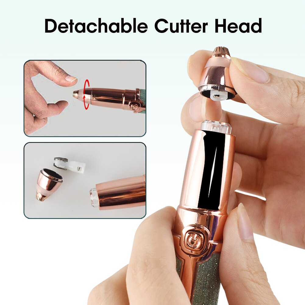 Detachable cutter head and electric eyebrow trimmer