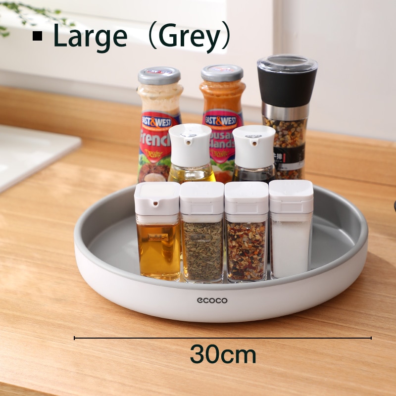 360° Rotating Storage Rack Multifunctional Seasoning Organizer Shelf  Oilproof No