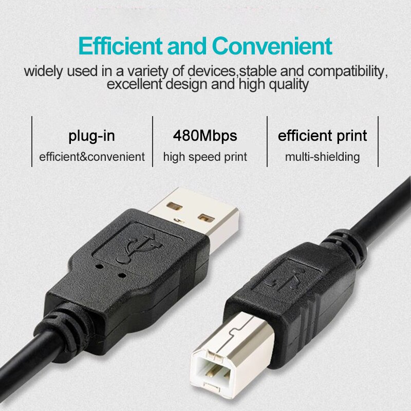 USB Printer Cable (Type A to Type B) 3