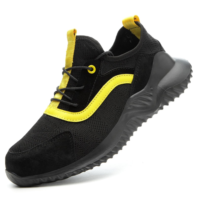 Work Safety Shoes For Men woman Blcak Mesh Breathable Steel Toe image 3