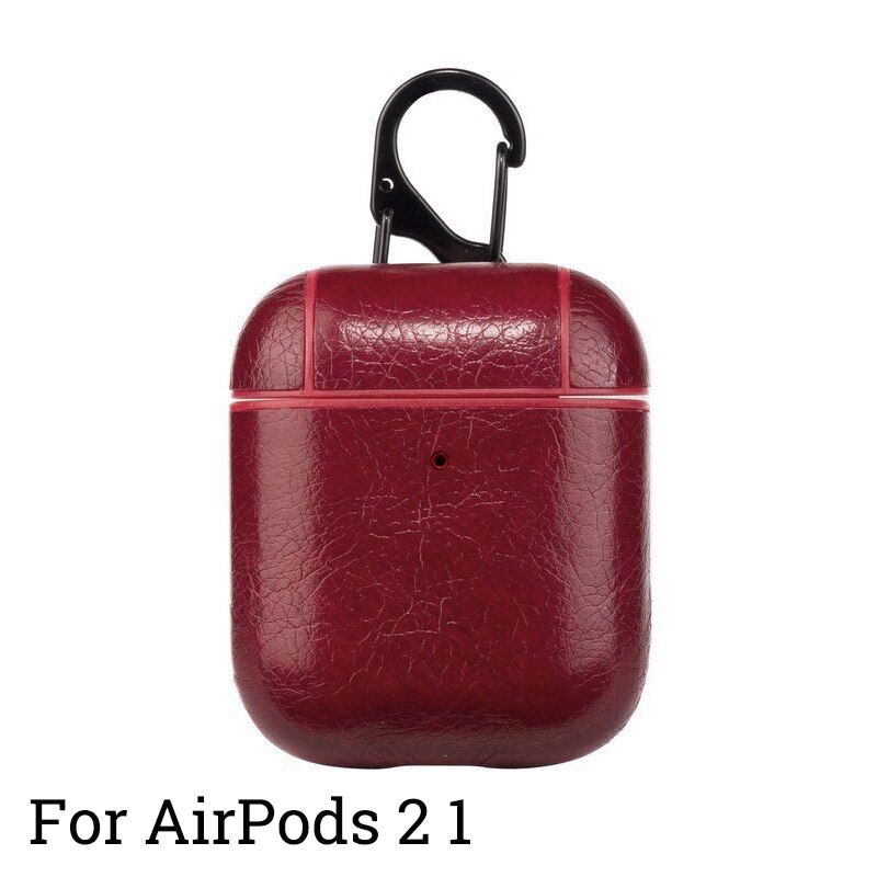 Leather Case for AirPods Charging Case with Carabiner 4