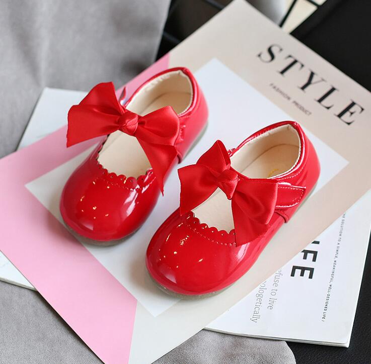 Newest Summer Kids Shoes Leathers Sweet Children Sandals For Girls Toddler Baby Breathable PU Out Bow Shoes image 4