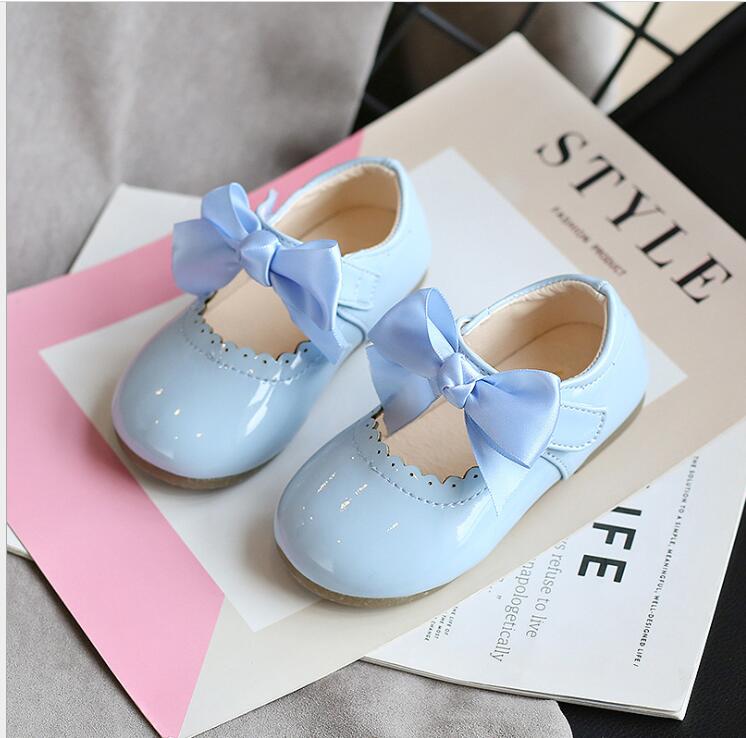 Newest Summer Kids Shoes Leathers Sweet Children Sandals For Girls Toddler Baby Breathable PU Out Bow Shoes image 3