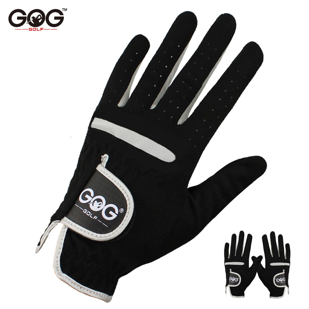 1 Pcs Men's Golf Glove Left Hand Right Hand Micro Soft Fiber Breathable Golf Gloves Men Color Black