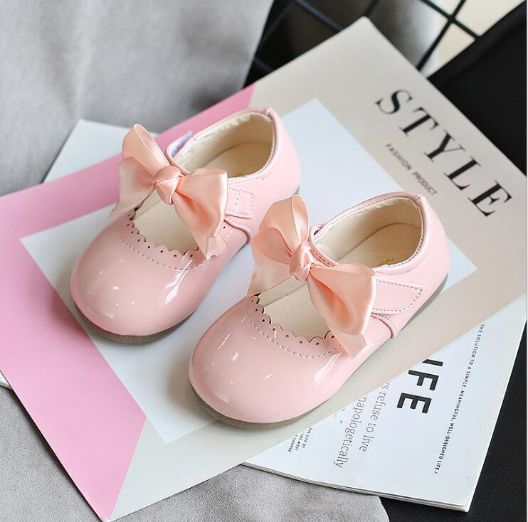 Newest Summer Kids Shoes Leathers Sweet Children Sandals For Girls Toddler Baby Breathable PU Out Bow Shoes image 5