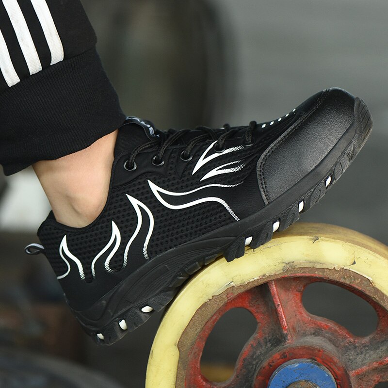 Shoes Anti-smashing Work Shoes Mesh Breathable Rubber Bottom Low Top Protective Men Shoes image 6