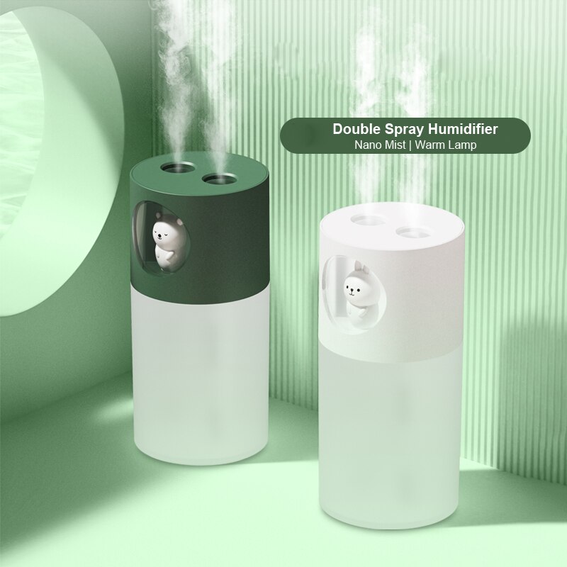 Cute Pet Humidifier Double Spray Air Humidifier USB Ultrasonic Aroma Diffuse Air Mist Maker
