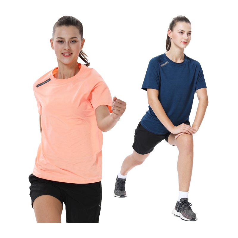 Women Sport Running T Shirt Breathable Quick Dry Yoga Short Sleeve Loose Jogging Training Sportswear
