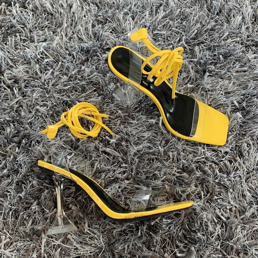 Summer High 10.5CM Heels Women Pumps Ankle Cross Strap Sandals Shoes Woman Ladies Peep Toe High Heels Dress Party Shoes Woman image 5