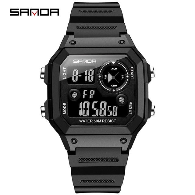Relojes deportivos marca SANDA 418 para hombre moda cronos cuenta regresiva para hombre impermeables LE - Imagen 11 de 11