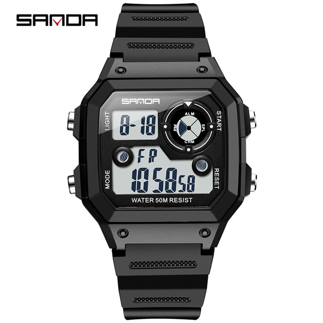 Relojes deportivos marca SANDA 418 para hombre moda cronos cuenta regresiva para hombre impermeables LE - Imagen 9 de 11