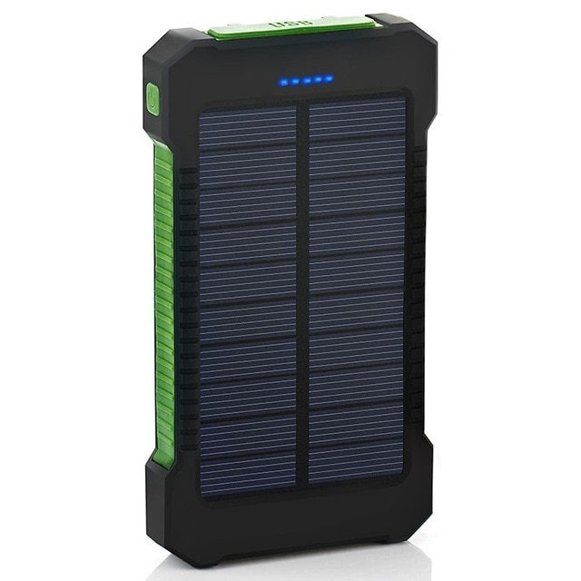 For Smartphone with LED Light Solar Power Bank Waterproof 20000mAh Charger 2 USB - 第 15/17 張圖片