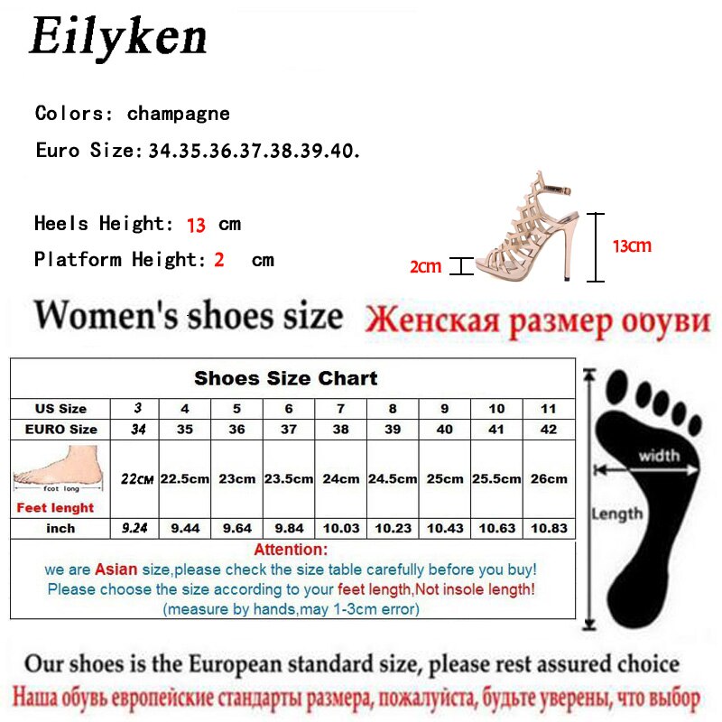 Sexy Golden Gladiator Sandals Thin Heels Buckle Strap Wedding Pumps Platform Sandals image 3