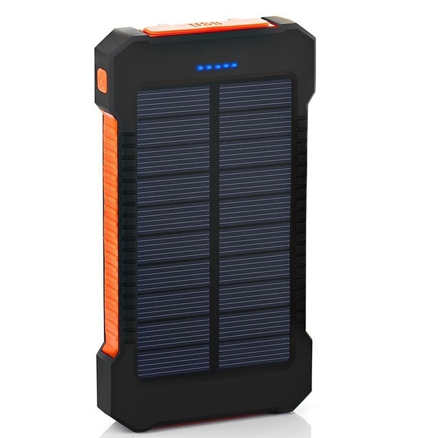 For Smartphone with LED Light Solar Power Bank Waterproof 20000mAh Charger 2 USB - 第 17/17 張圖片