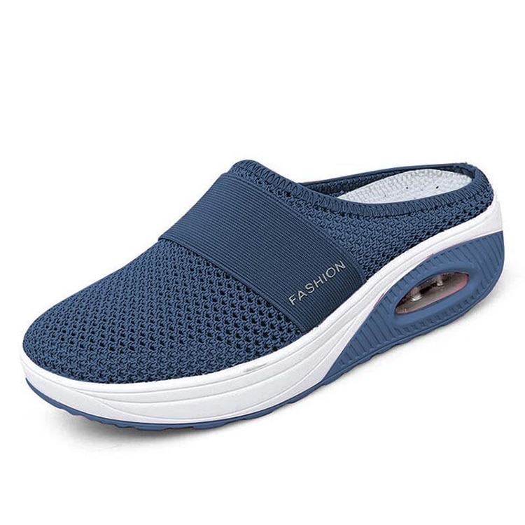 Women Mesh Lightweight Shoes Woman Slippers Wedge Shoes Female Air cushion Sandals Thick Bottem Omen Sneakers 43 image 7