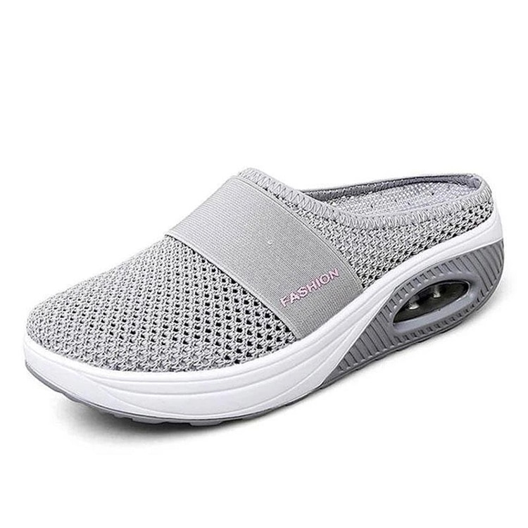 Women Mesh Lightweight Shoes Woman Slippers Wedge Shoes Female Air cushion Sandals Thick Bottem Omen Sneakers 43 image 4