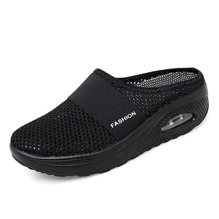 Women Mesh Lightweight Shoes Woman Slippers Wedge Shoes Female Air cushion Sandals Thick Bottem Omen Sneakers 43 image 10