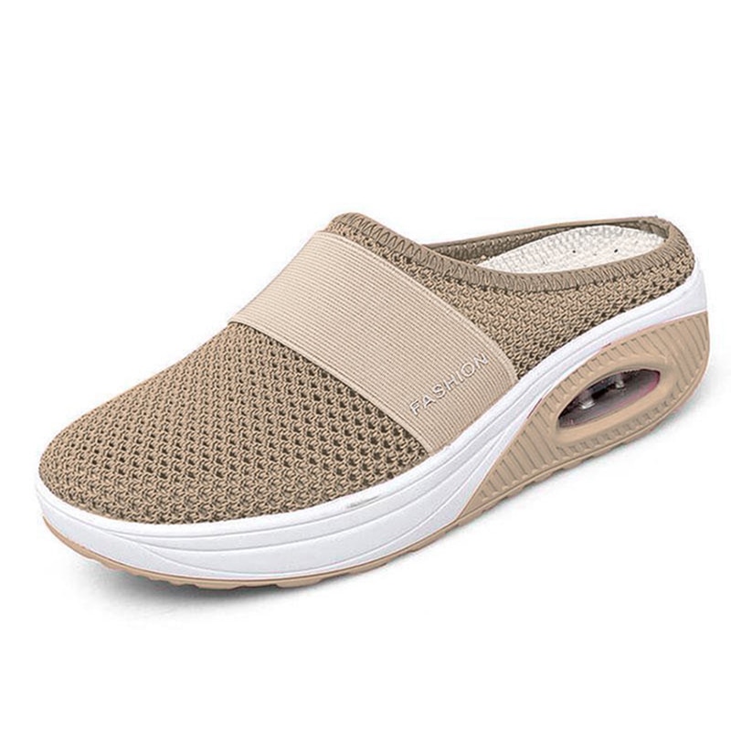 Women Mesh Lightweight Shoes Woman Slippers Wedge Shoes Female Air cushion Sandals Thick Bottem Omen Sneakers 43 image 5