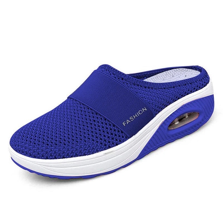 Women Mesh Lightweight Shoes Woman Slippers Wedge Shoes Female Air cushion Sandals Thick Bottem Omen Sneakers 43 image 6