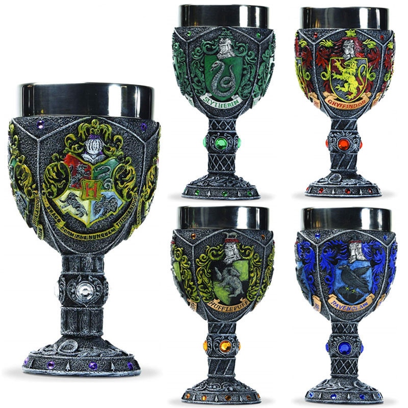 Creative Stainless Steel Goblet & 3D Resin Coffee Cup Artistic Goblet Resin Wine Glass Cups