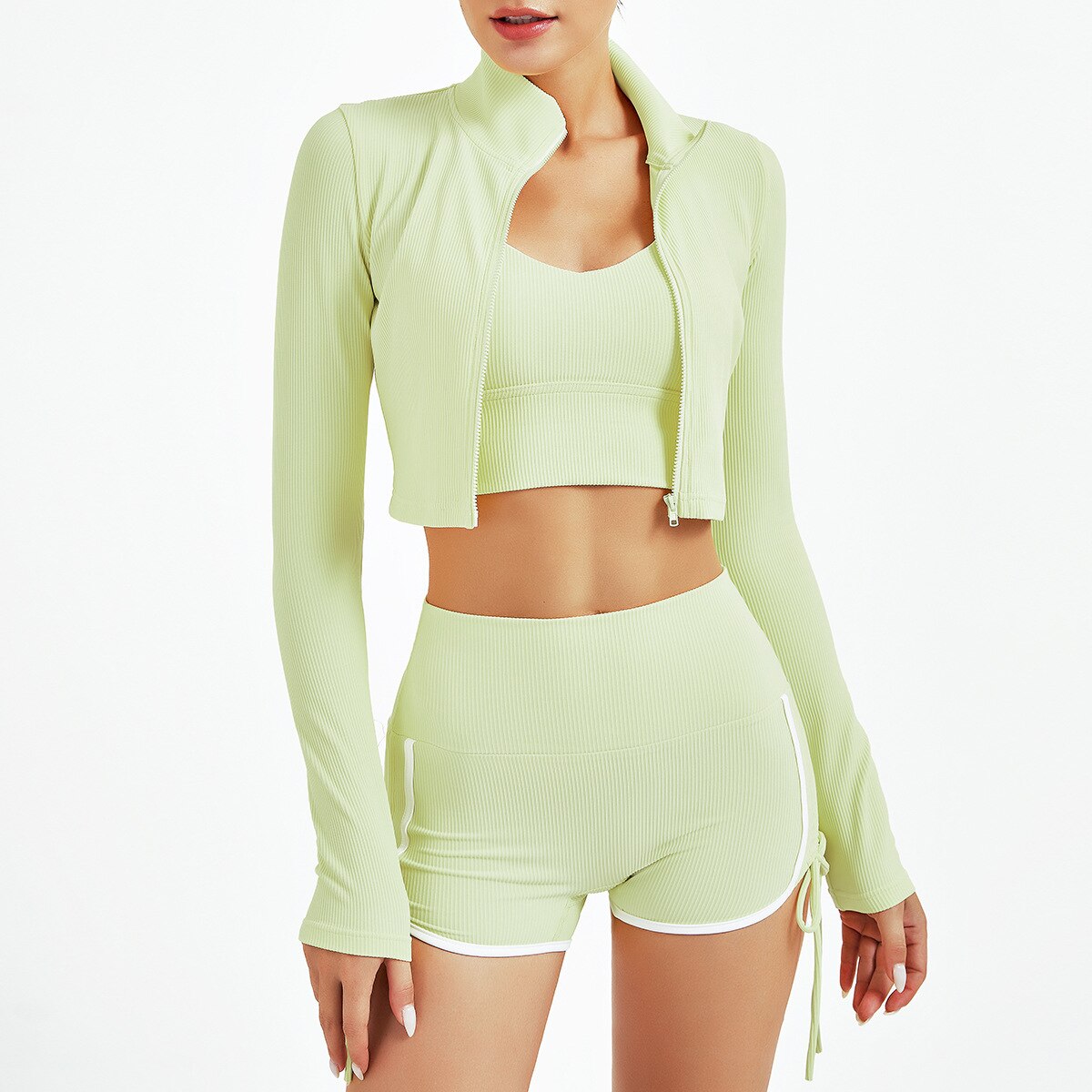 Seamless Ribbed Yoga Set: Elevate Your Flow 8
