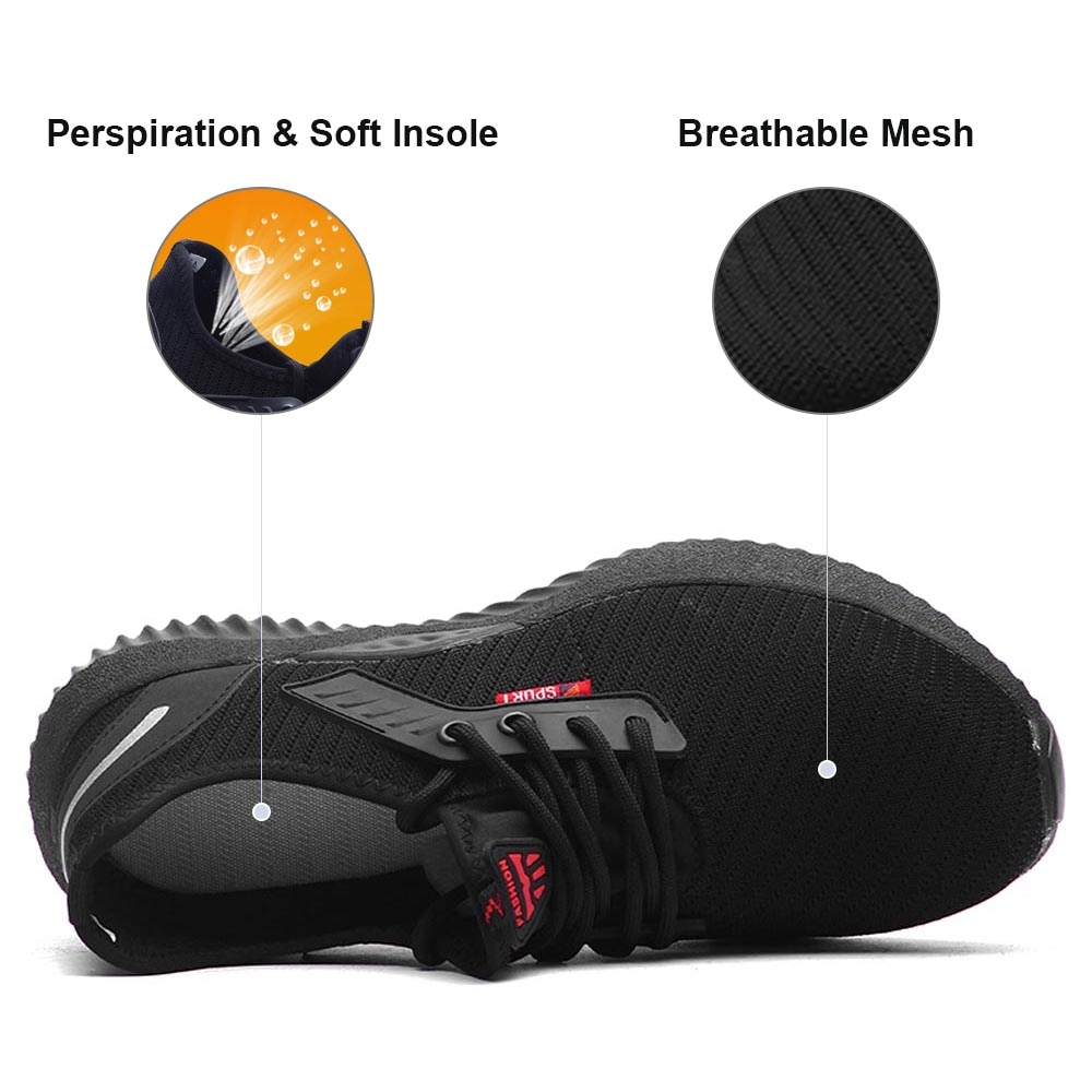 Indestructible Men Safety Work Shoes with Steel Toe Cap Puncture-Proof Boots Lightweight Breathable Sneakers image 6