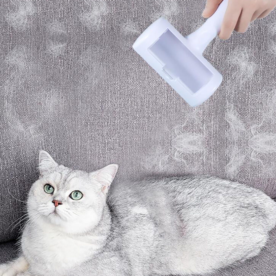Pet Hair Rmover Brush for Furniture Bed Sofa Reusable Dog Cat Hair Rmove Brush Self-Cleaning Fur Clean Brush