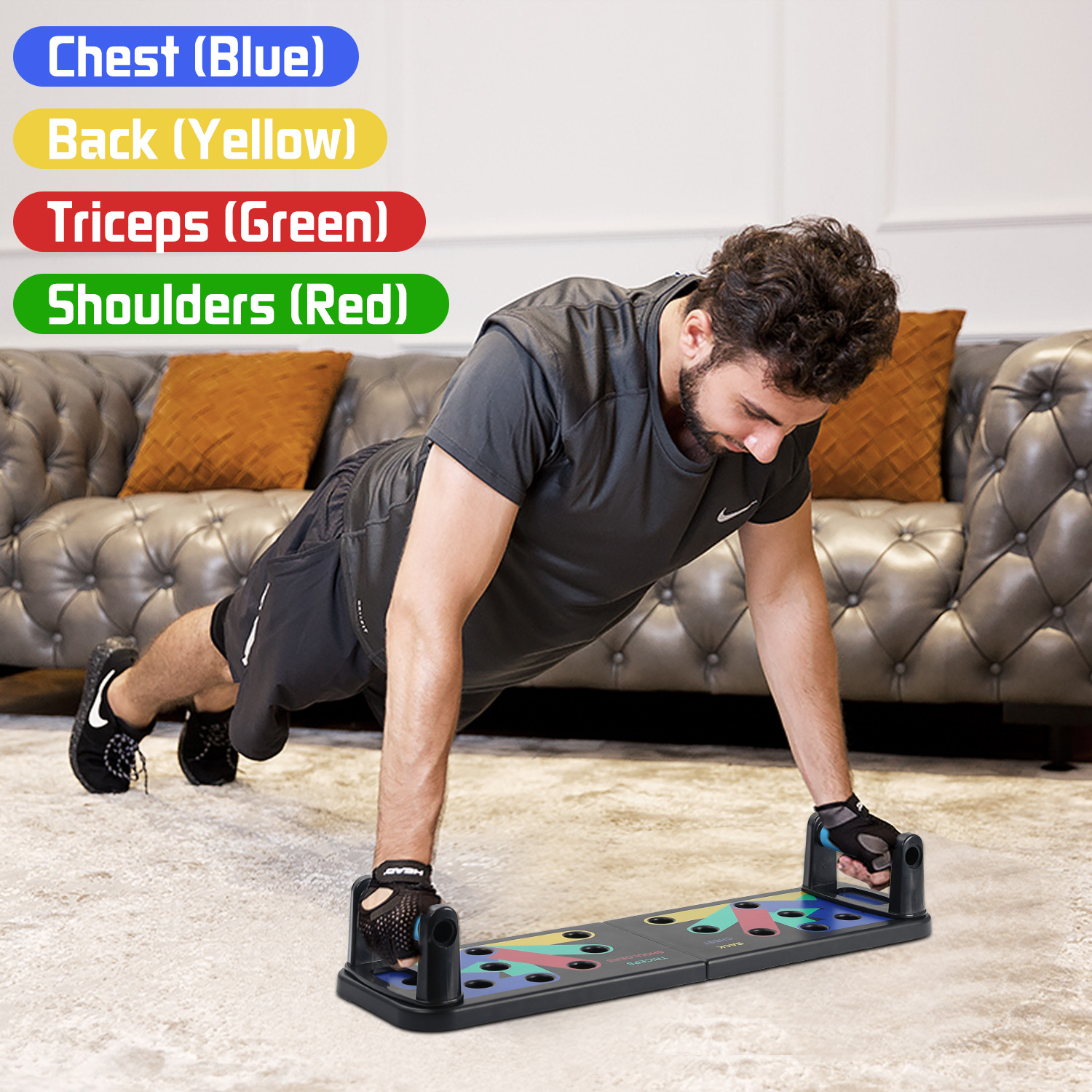 Foldable Multi-Function 12-Function 14-Function Push-Up Board Bracket Fitness Equipment Exercise Abs Board