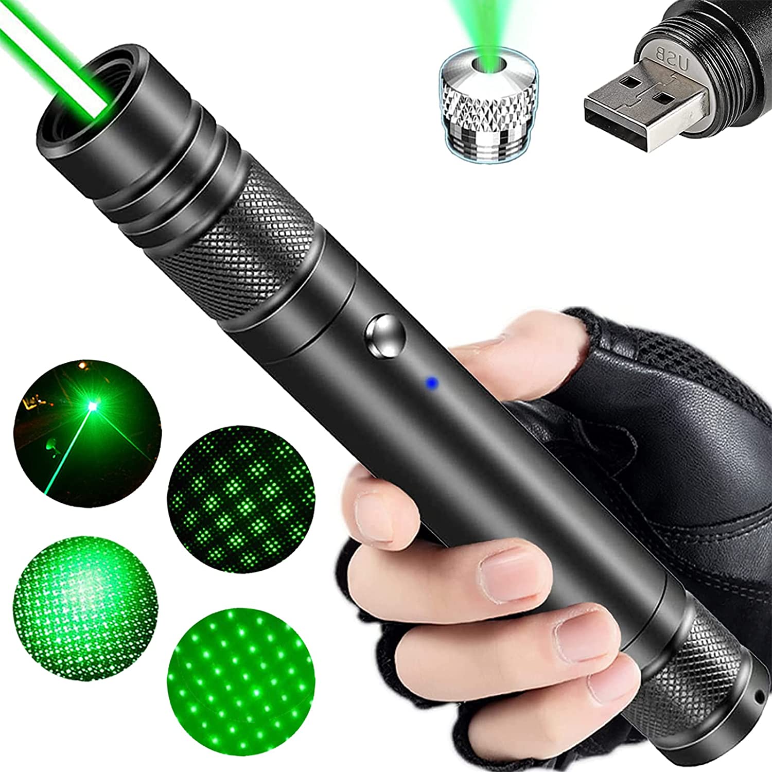 USB Direct Charging Laser Flashlight - High Power Outdoor Gypsophila Laser Light-13.jpg