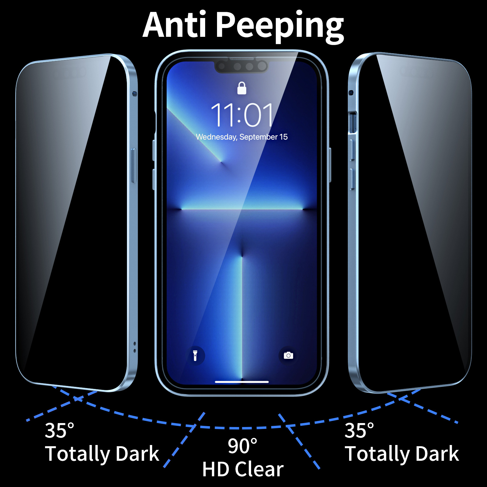 Anti-Peep Magneto iPhone 13Pro Mobile Phone Case - Double Sided Metal Frame Protection-1.jpg