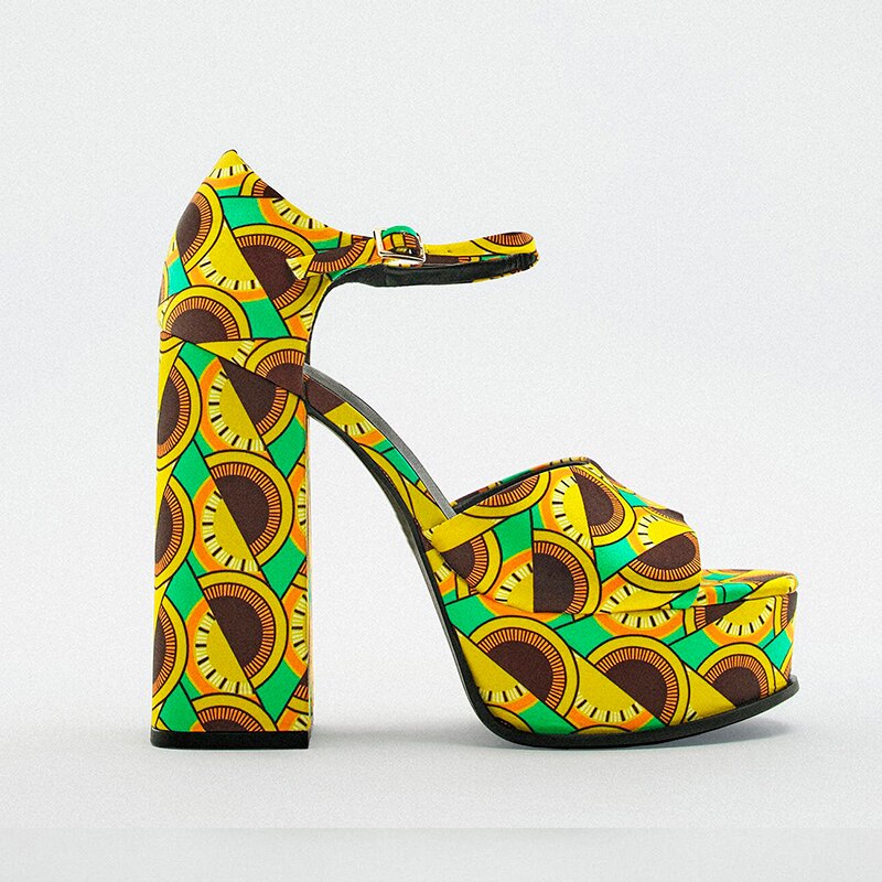 Elegant Women's Shoes Summer Autumn Chunky High Heels Platform Peep Toe Dress Party Retro Shoes Pumps image 9