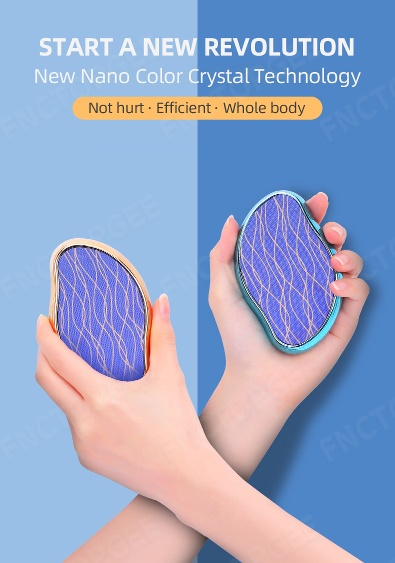 RTS Color Crystal Nano Glass Crystal Epilator Ladies Portable Exfoliating Hair Removal Tool Manual Epilator