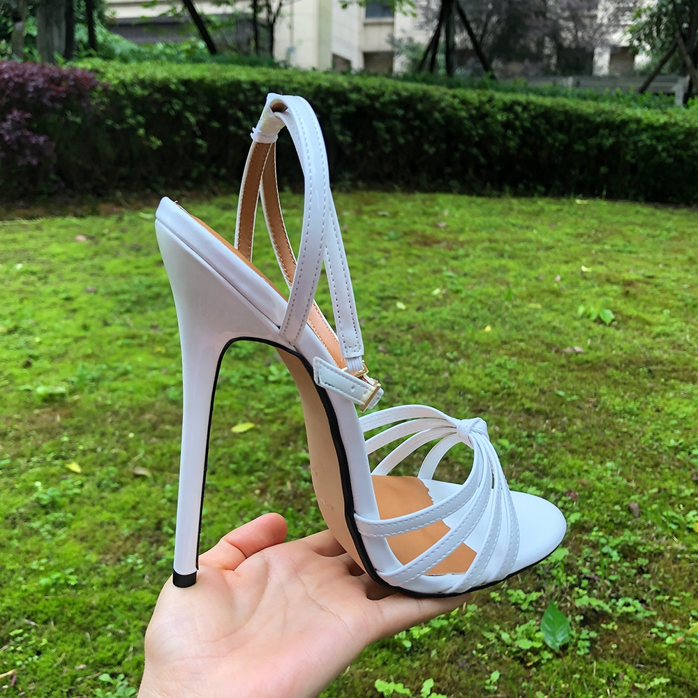 Tikicup 39-48 Drag Queen Cross-dresser Sexy Stiletto Sandals Pumps Women 13.5cm Extremely High Heel Summer Shoes image 34