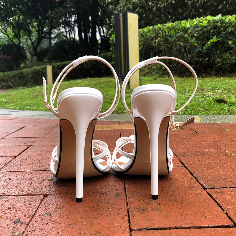 Tikicup 39-48 Drag Queen Cross-dresser Sexy Stiletto Sandals Pumps Women 13.5cm Extremely High Heel Summer Shoes image 35