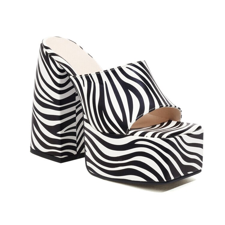 Spring And Autumn 34-43 Thick Bottom Square Toe Sandals image 49
