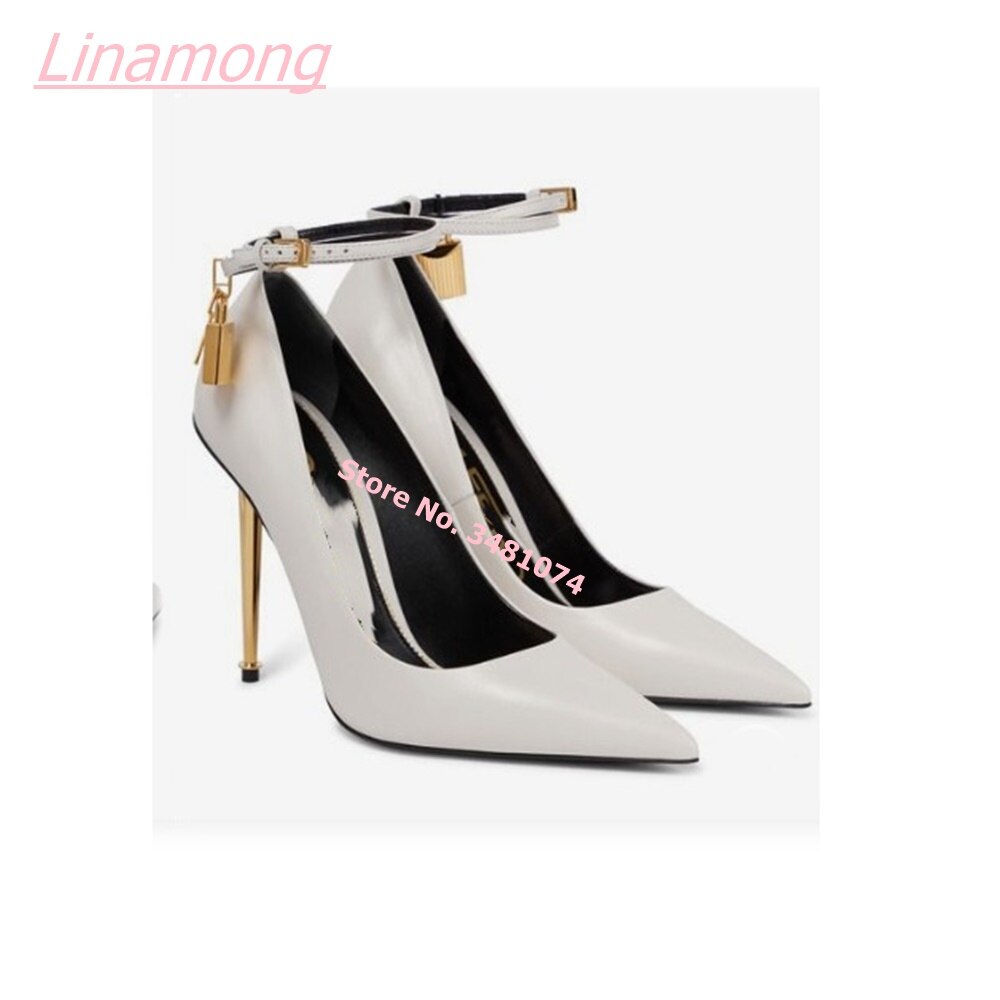 Summer Women Pumps Metal Thin High Heel Luxury Shallow Pointed Toe Comfort Party Office Shoes image 51