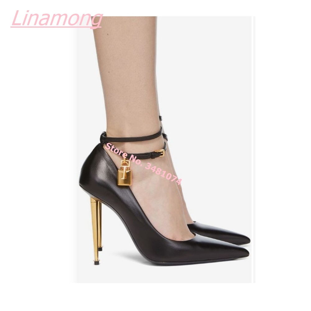 Summer Women Pumps Metal Thin High Heel Luxury Shallow Pointed Toe Comfort Party Office Shoes image 83