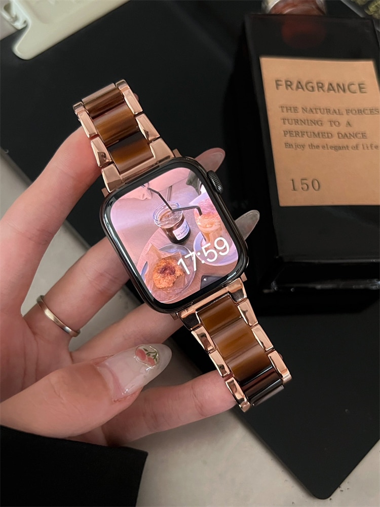 The New Metal And Resin iwatch876543 Generation SE is Suitable For Applewatch Quiet Straps For Men