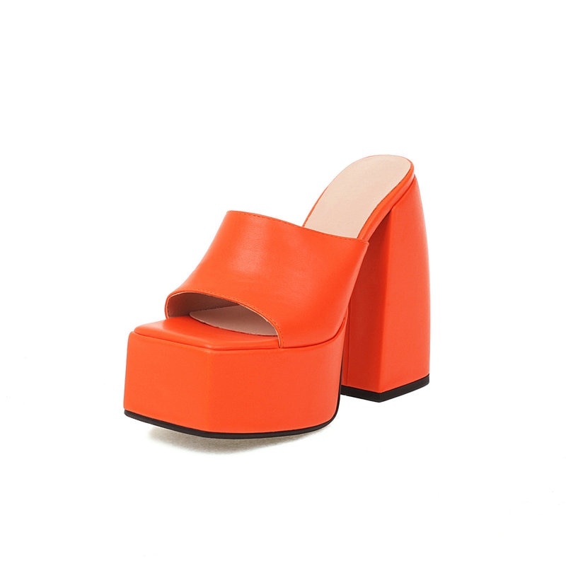 Spring And Autumn 34-43 Thick Bottom Square Toe Sandals image 41