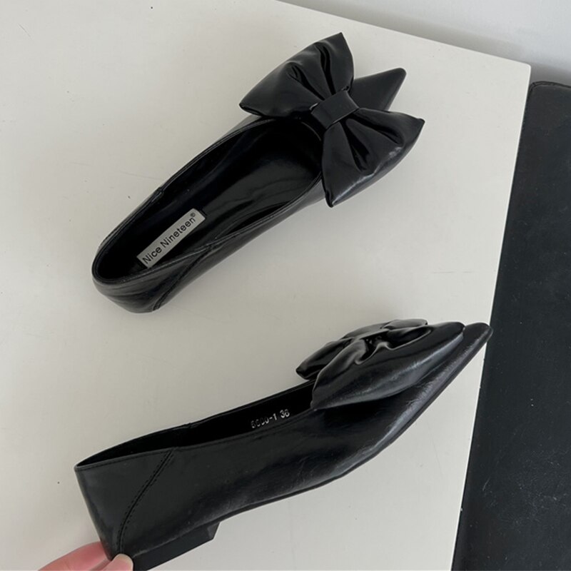 Flat Shoes Bow Temperament Beautiful Color Pointed Shoes Women's Low Top Pump image 18
