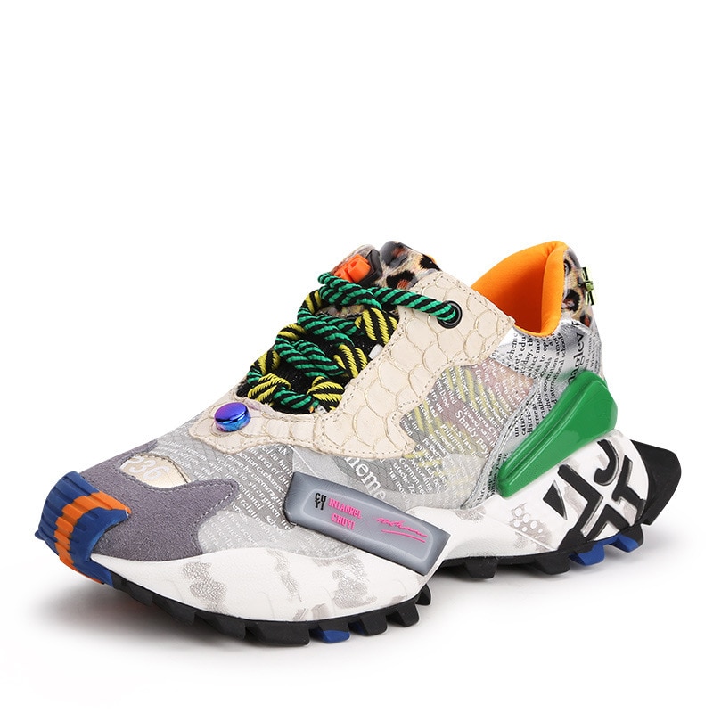 Women's Shoes Thick Soled Student Casual Shoes Mesh Breathable Sneakers Single Shoes image 14