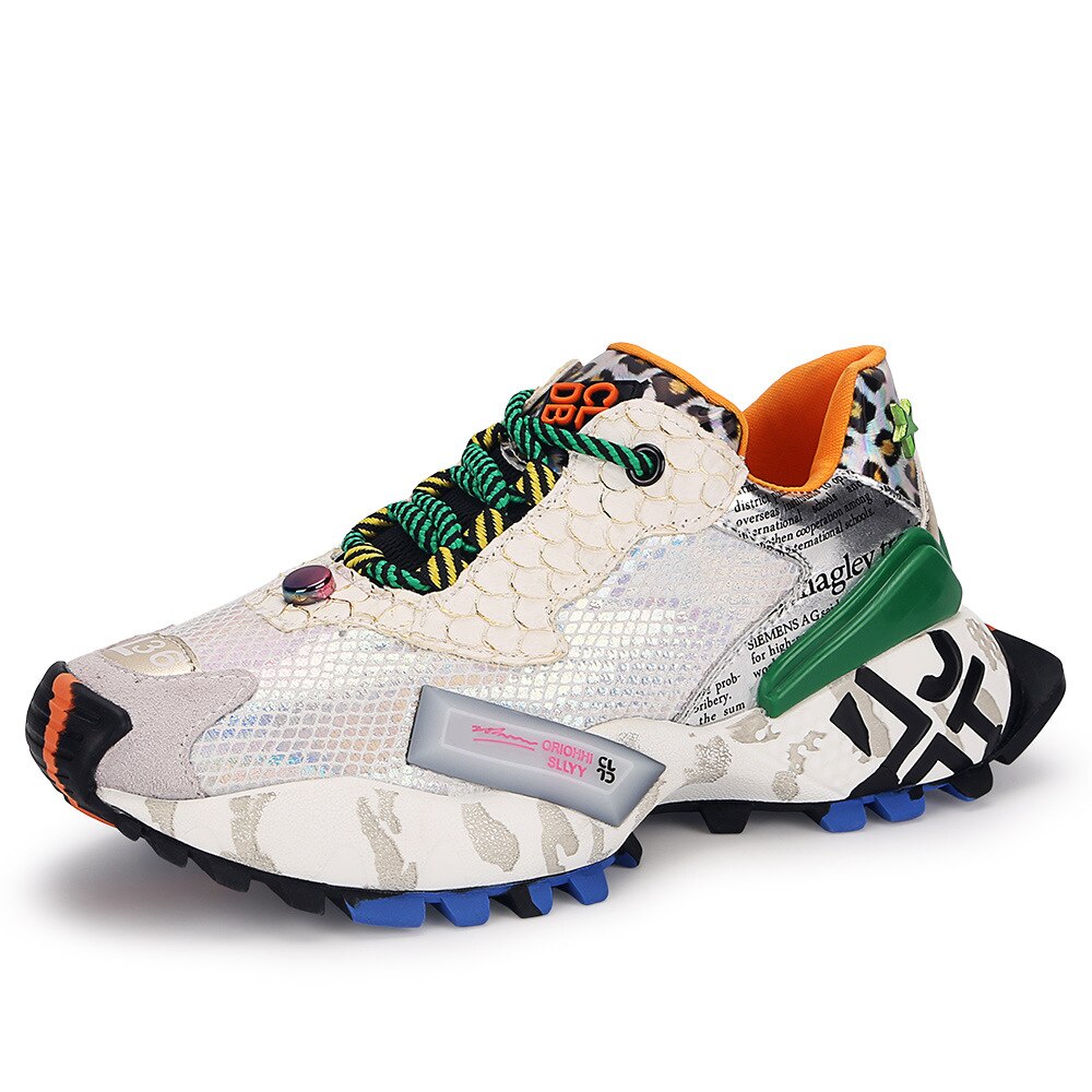 Women's Shoes Thick Soled Student Casual Shoes Mesh Breathable Sneakers Single Shoes image 12