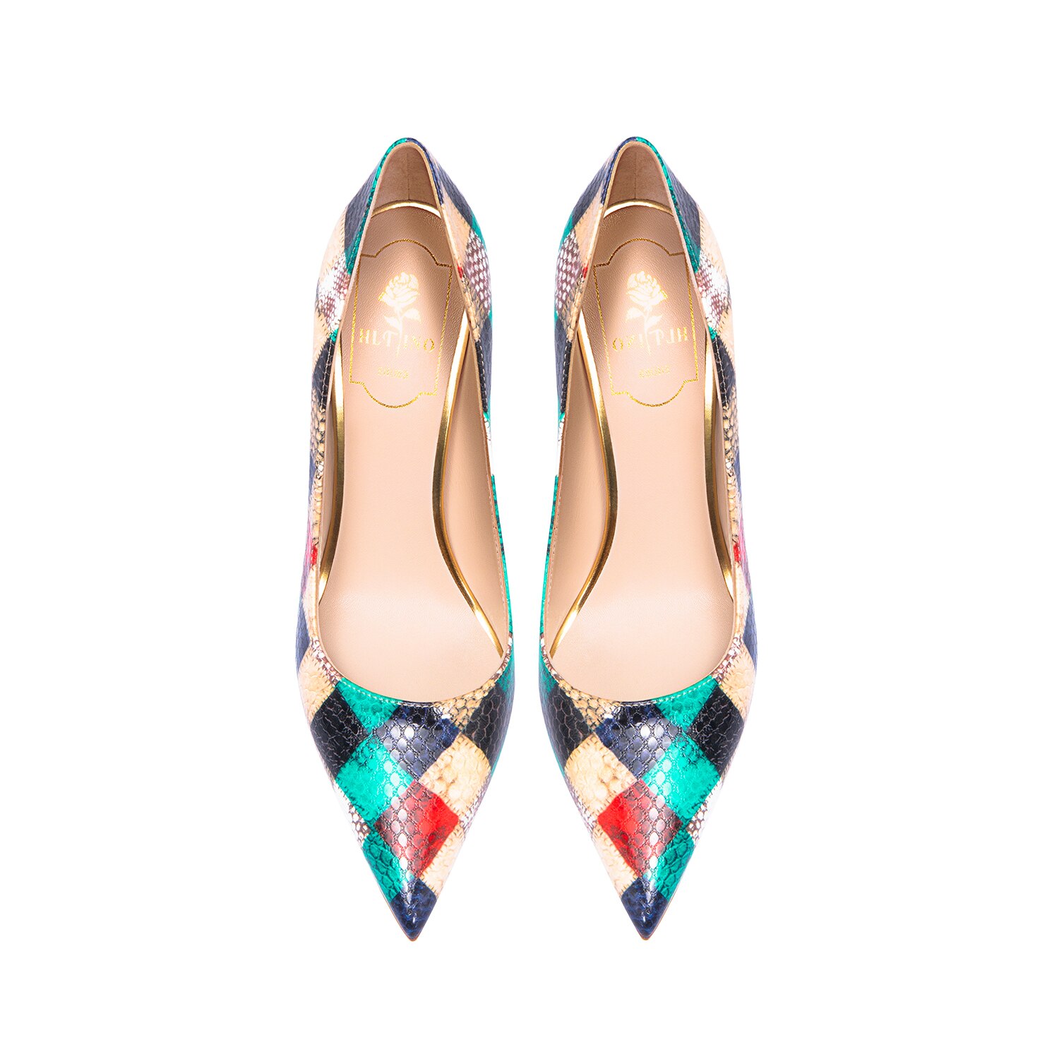 Summer Network Red Plaid Snake Pattern Pointed High Heel Shoes Women's Thin Heels Sexy French Large Lacquer Shoes image 38